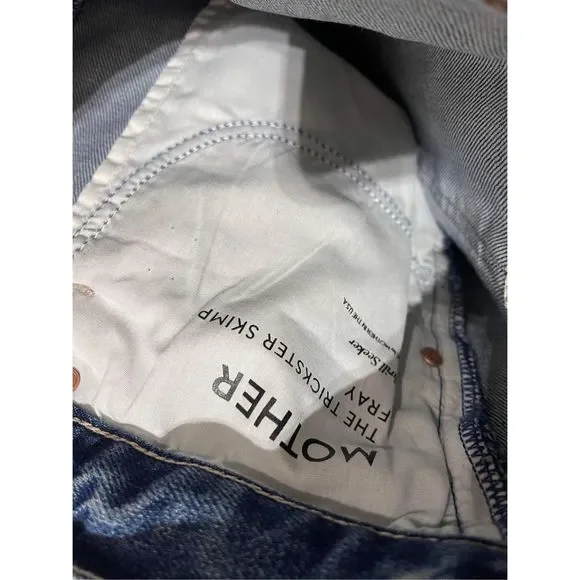 NWT Mother Denim Trickster Skimp Fray Jeans Size 29 - Picture 6 of 9